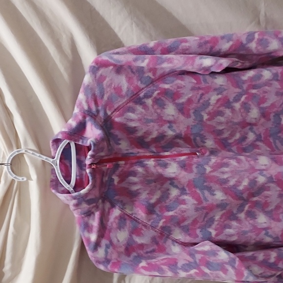 Eddie Bauer Pink and Purple Soft Fleece Long Sleeve Half Zipper Pullover SIze M - Picture 7 of 10